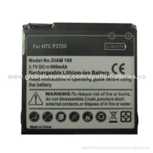 Wholesale price Shenzhen mobile phone battery, 3.7v 900mAh for HTC touch diamond/P3700